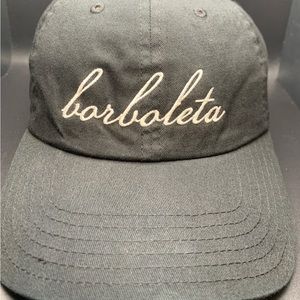NWOT Baseball Cap, Embroidered Logo BORBOLETA, Black